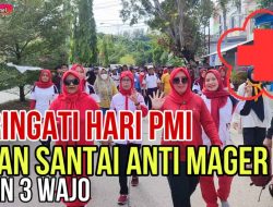 Peringati Hari Palang Merah Indonesia, SMAN 3 Wajo Laksanakan Jalan Santai Anti Mager